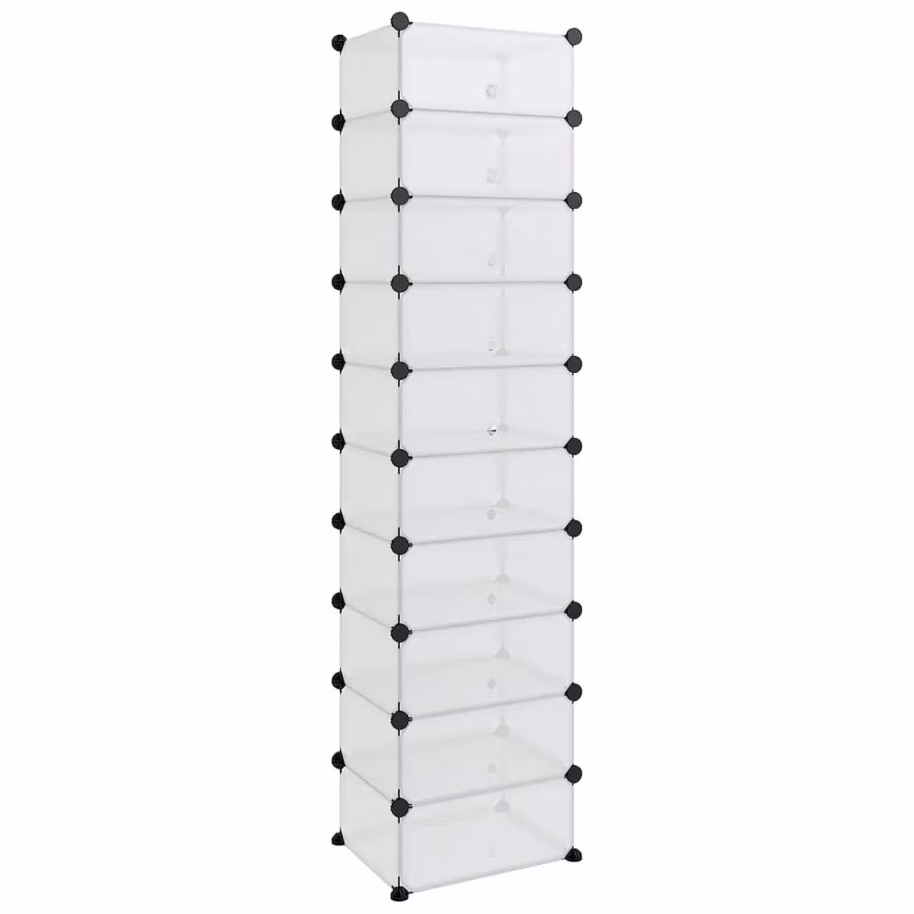 Berkfield Home Transparent Shoe Rack, W/D/H: 44 x 32 x 174 cm – 2