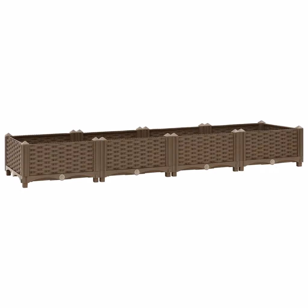 Berkfield Home Brown Polypropylene Raised Bed W: 160 cm, D: 40 cm, H: 23 cm – 2