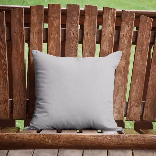 Roseley Square Water Resistant Polyester Cushions in Silver Grey