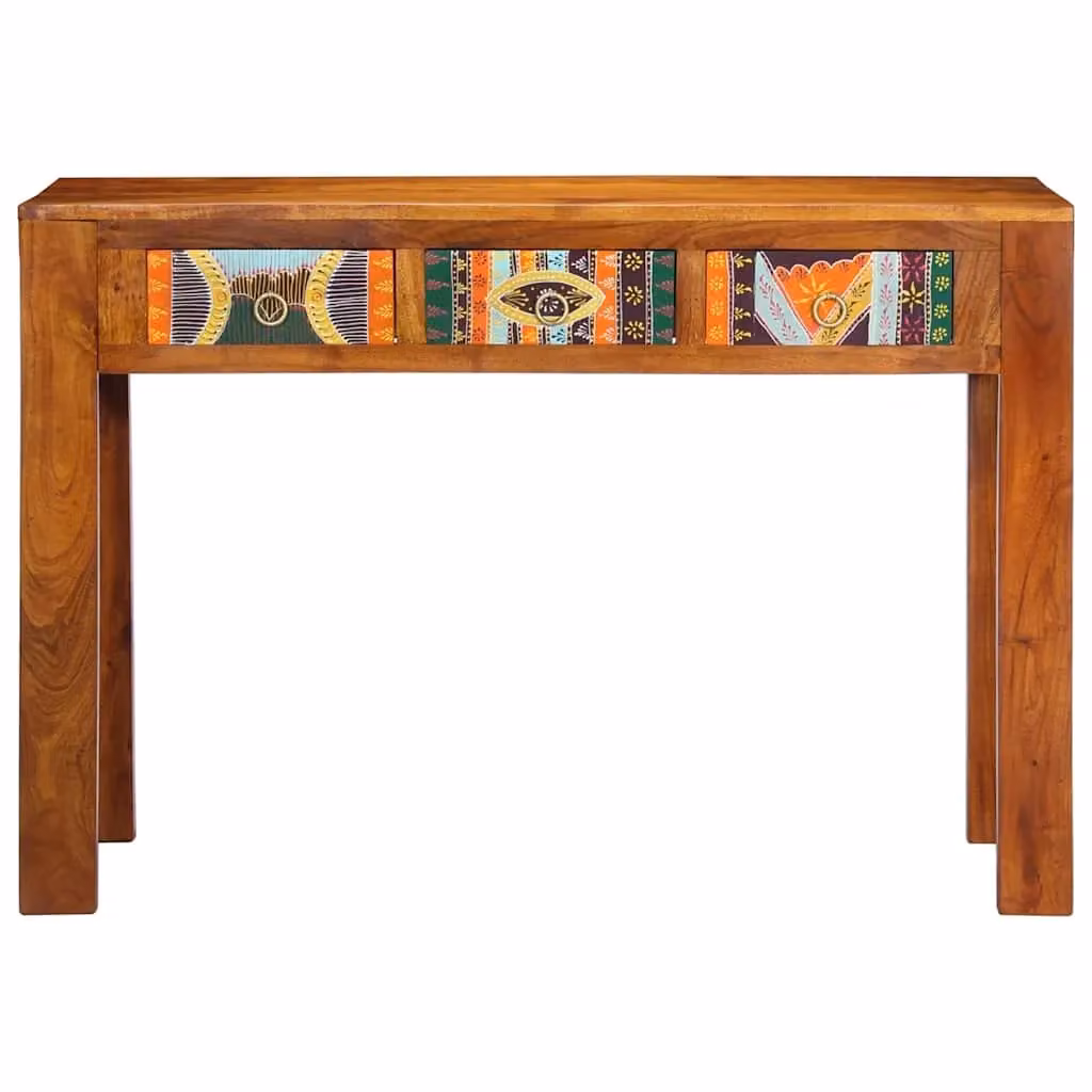 Berkfield Home Rustic Acacia Solid Wood Console Table, Brown, W/D/H: 110 x 35 x 75 cm – 2