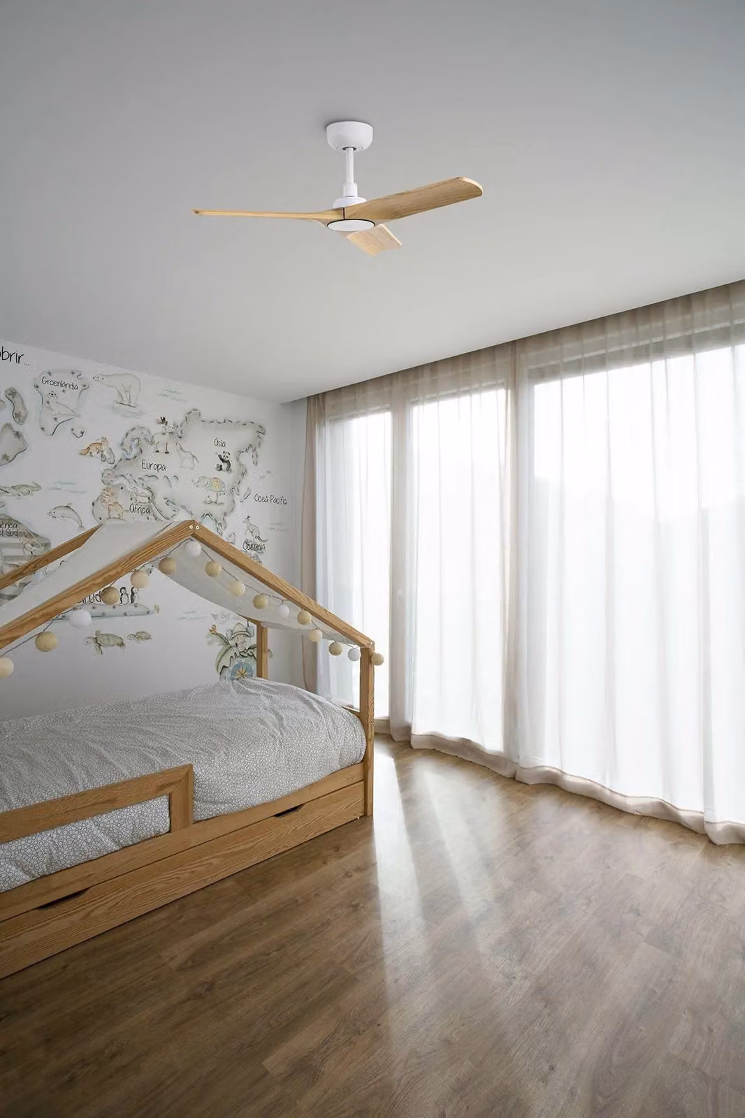 Faro Barcelona Heywood Small White Ceiling Fan with Remote Control – 4