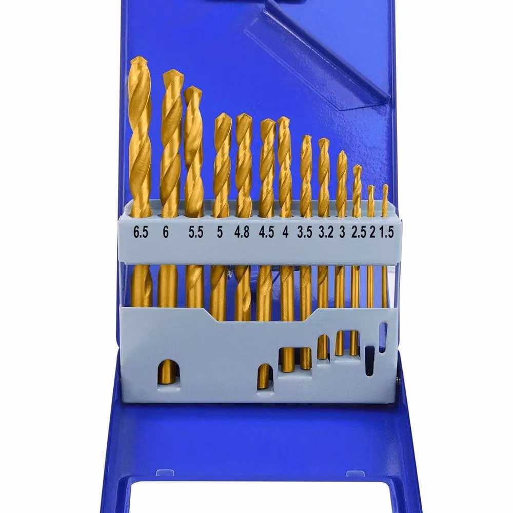 Kelvenix 13-Piece HSS Cobalt Twist Drill Bit Set in Gold – 5