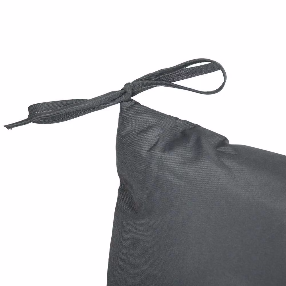 STILVORA 2 Seater Swing Chair Cushion in Grey with Ties, W/D/H: 110 x 120 x 110 cm – 4