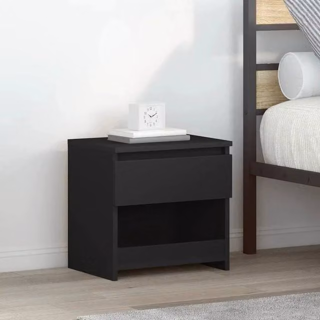 EONLION Black Bedside Cabinet W/D/H: 40 x 30 x 39 cm – 1