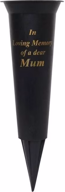 KDMD Black and Gold Plastic Grave Vases for Condolence, Pack of 5, Height: 23 cm – 1