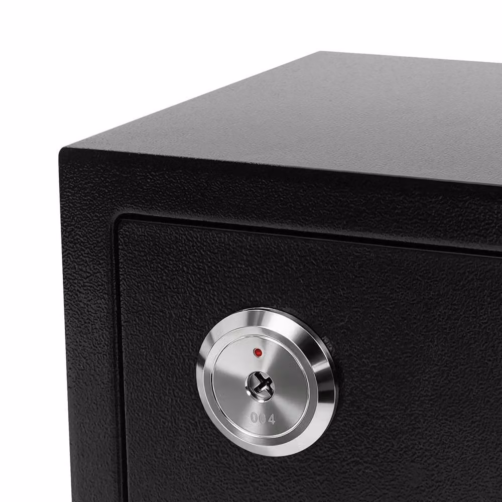 NESTLUNE Mechanical Safe Box with Key in Black, W/D/H: 23 x 17 x 17 cm – 4