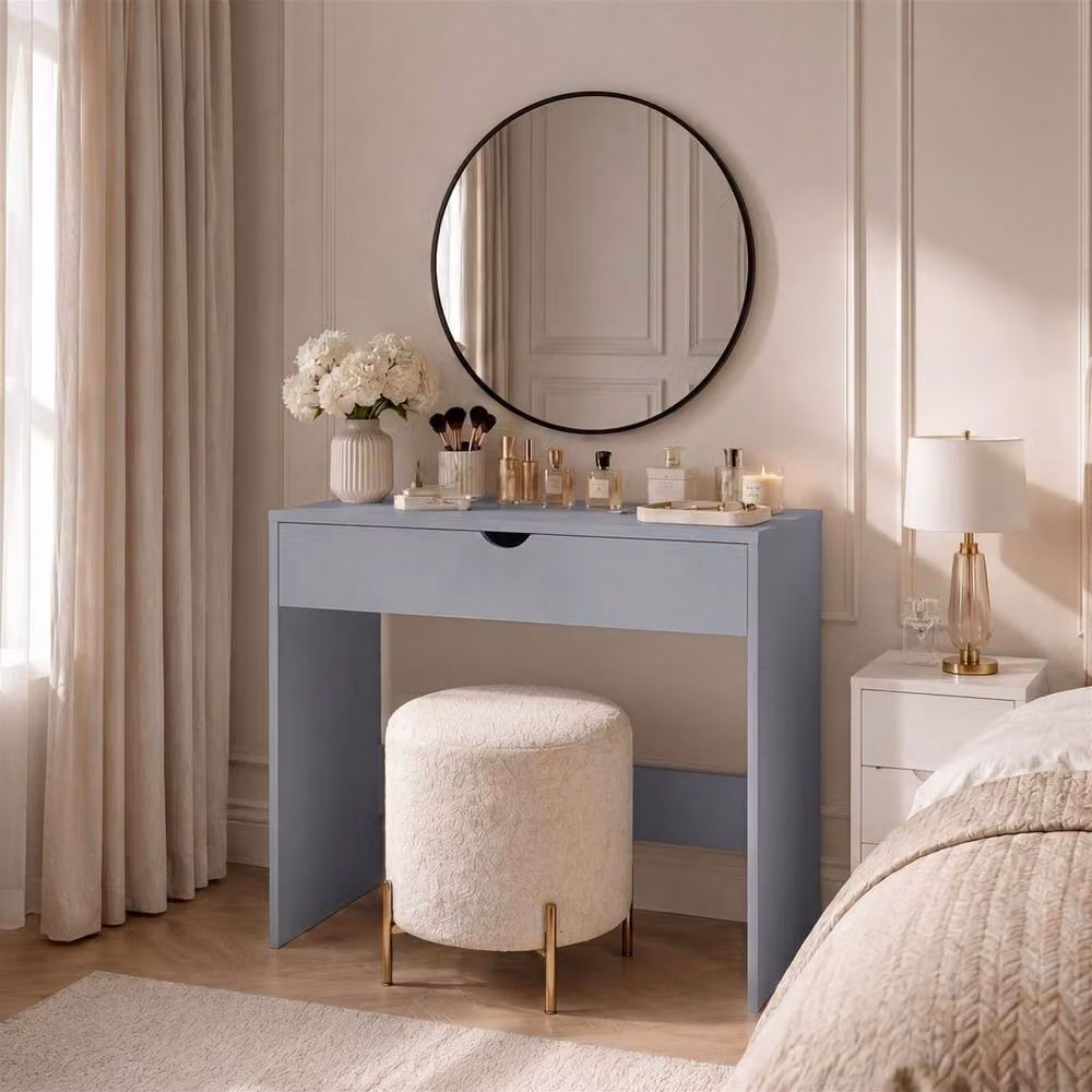 Havendro Modern 1 Drawer Dressing Table in Grey – 3