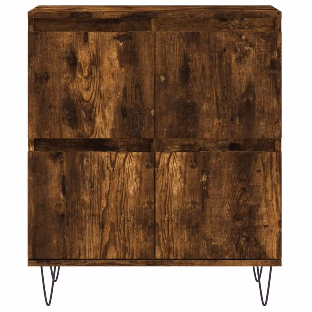 Berkfield Home Set of 2 Smoked Oak Sideboards in Brown Engineered Wood – 4
