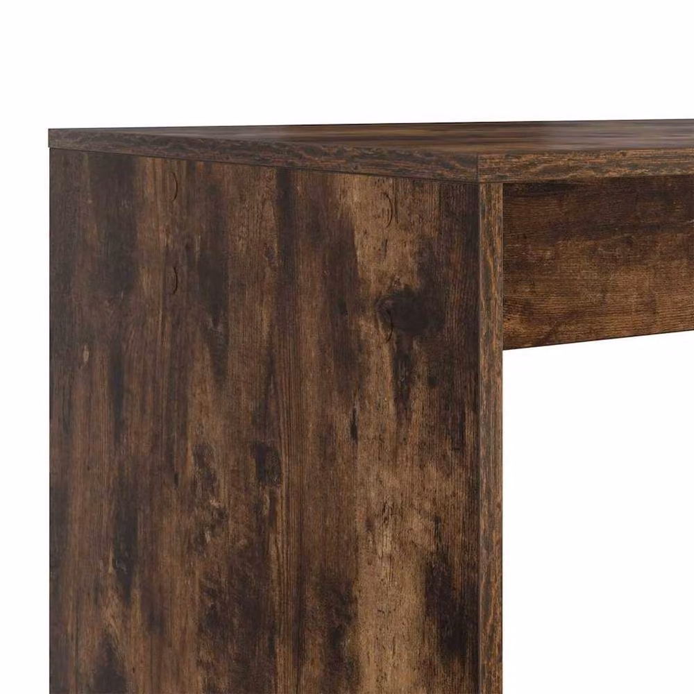Berkfield Home Modern Writing Desk in Smoked Oak Brown Engineered Wood – 6