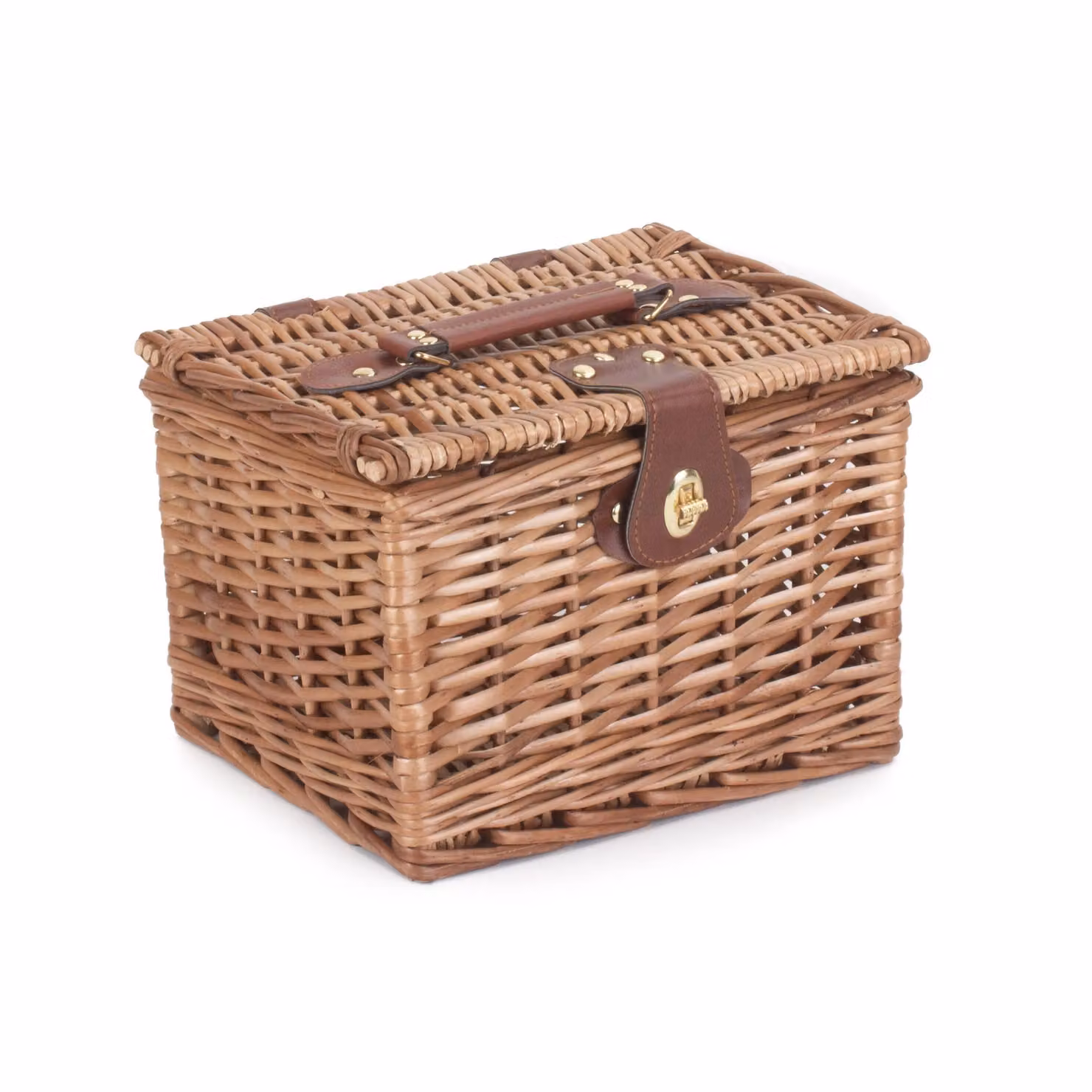 Red Hamper Small Wicker Light Steamed Chest in Brown – 2