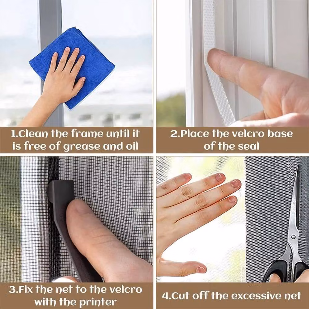 Kelvenix Window Fly Screen and Insect Net, 3 Pack, White, Width: 100 cm – 2