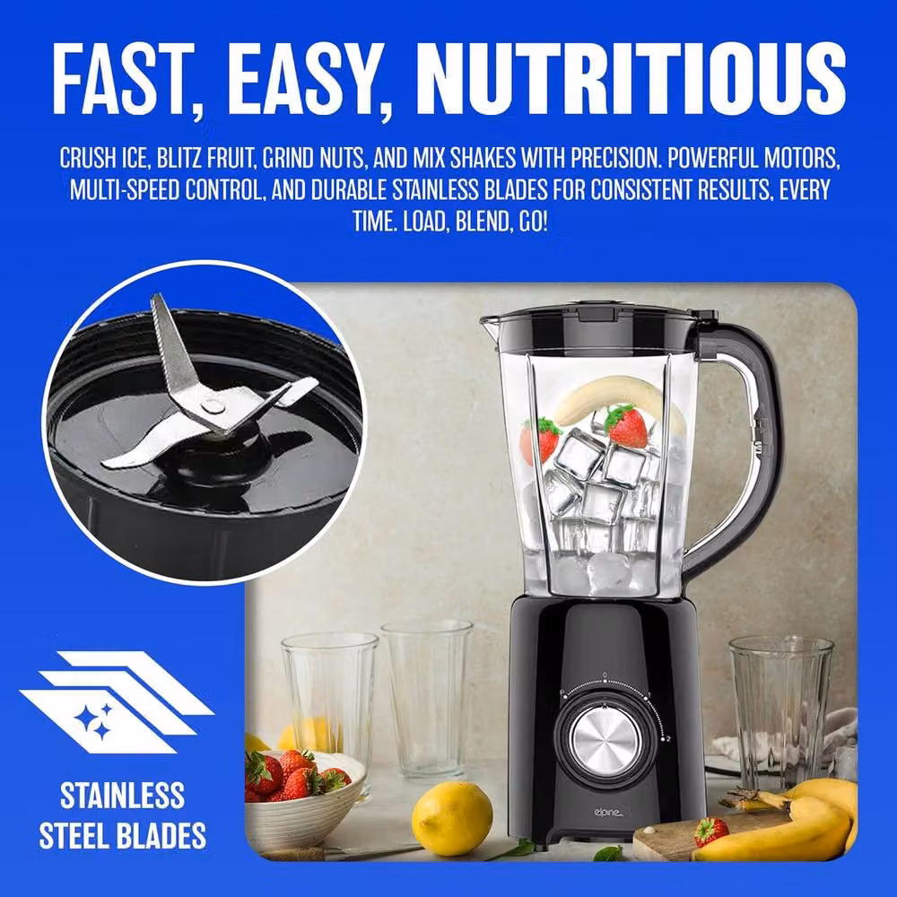 BARGAINS-GALORE 2 in 1 Multi Functional Blender with Grinder Jug, 600W, 5 Speed, White – 4