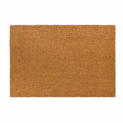 OHS Plain Brown Coir Doormat, Non-Slip and Weatherproof, W/D: 60 x 40 cm
