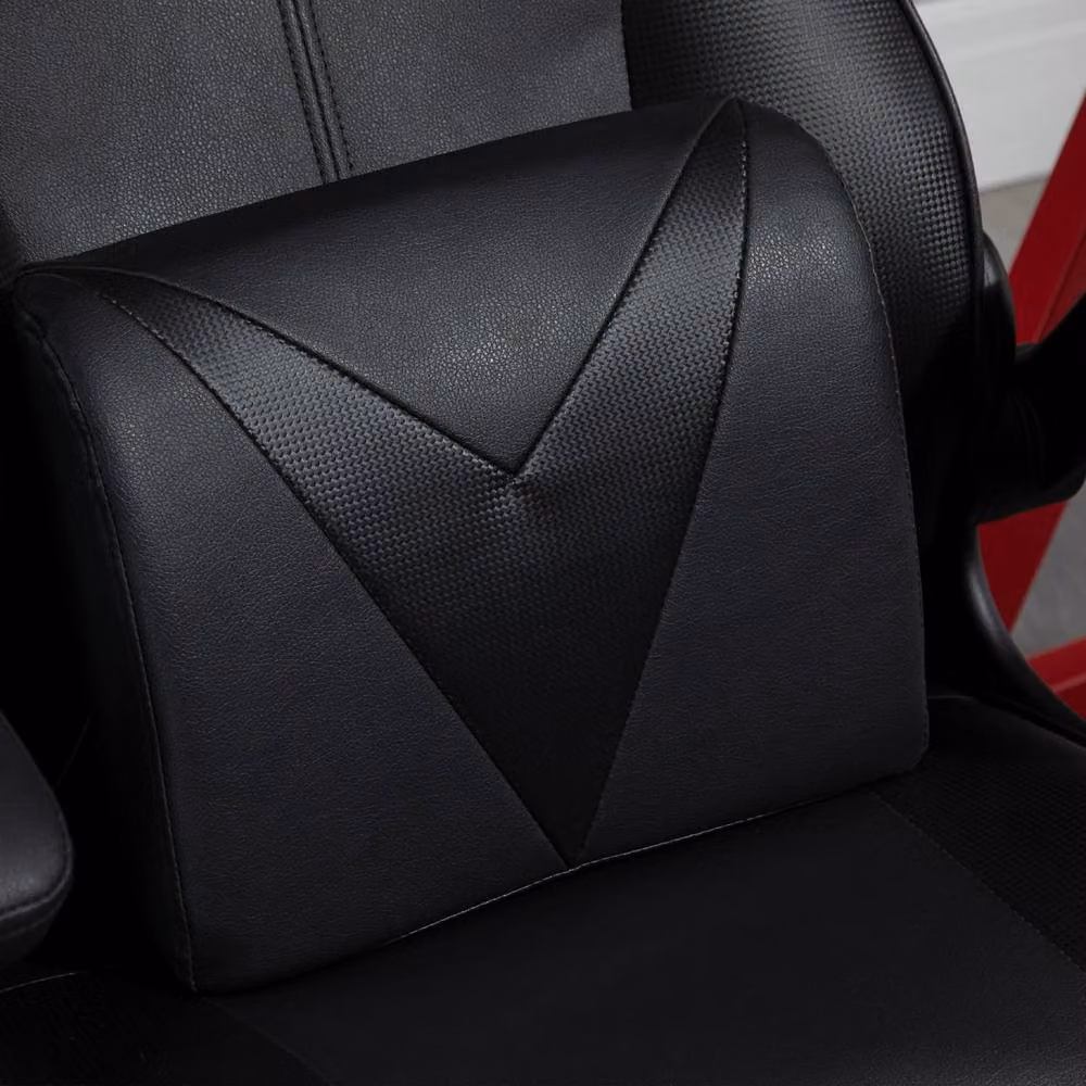 STILVORA Black Racing Gaming Chair with Flip-up Armrests and Headrest – 8