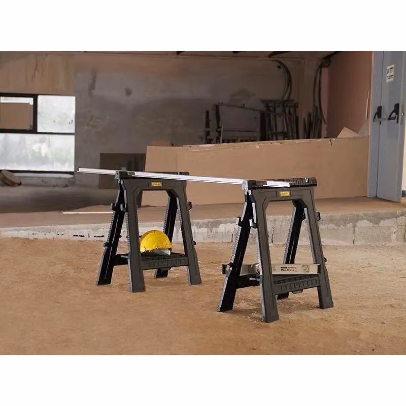 Stanley Folding Sawhorses Twin Pack in Black and Multicolour – 3