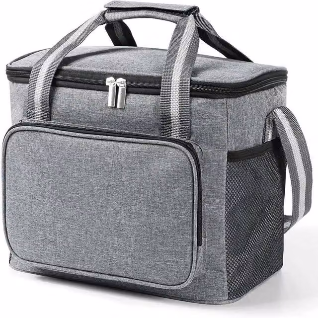NESTLUNE Grey Large Insulated Lunch Bag for Adults, W: 100 cm, D: 15 cm, H: 15 cm – 1