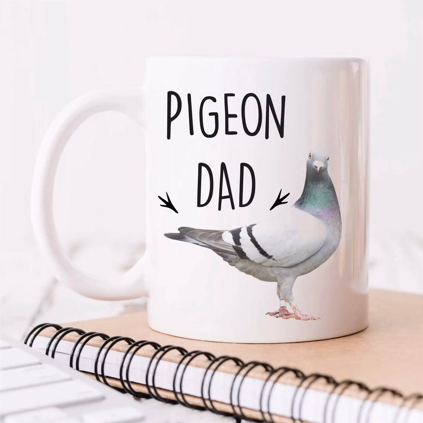 60 Second Makeover Pigeon Dad Ceramic Mug in White – 2