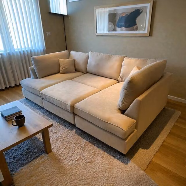 Snug Furniture Birmingham Ltd Toronto U Shape Cinema Kensington Sofa in Beige