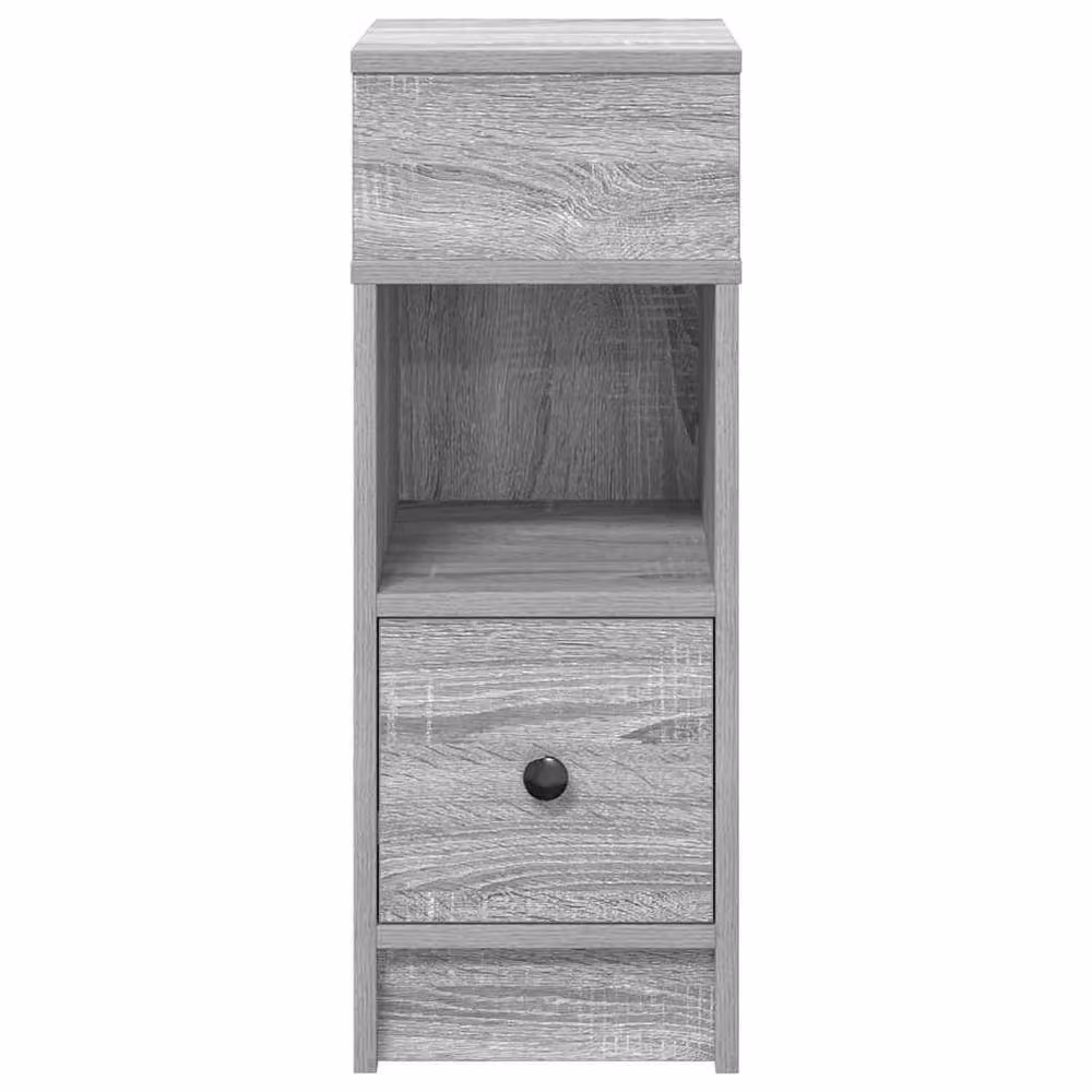 Berkfield Home Set of 2 Grey Sonoma Bedside Cabinets with Drawer, W/D/H: 25 x 31 x 66 cm – 2