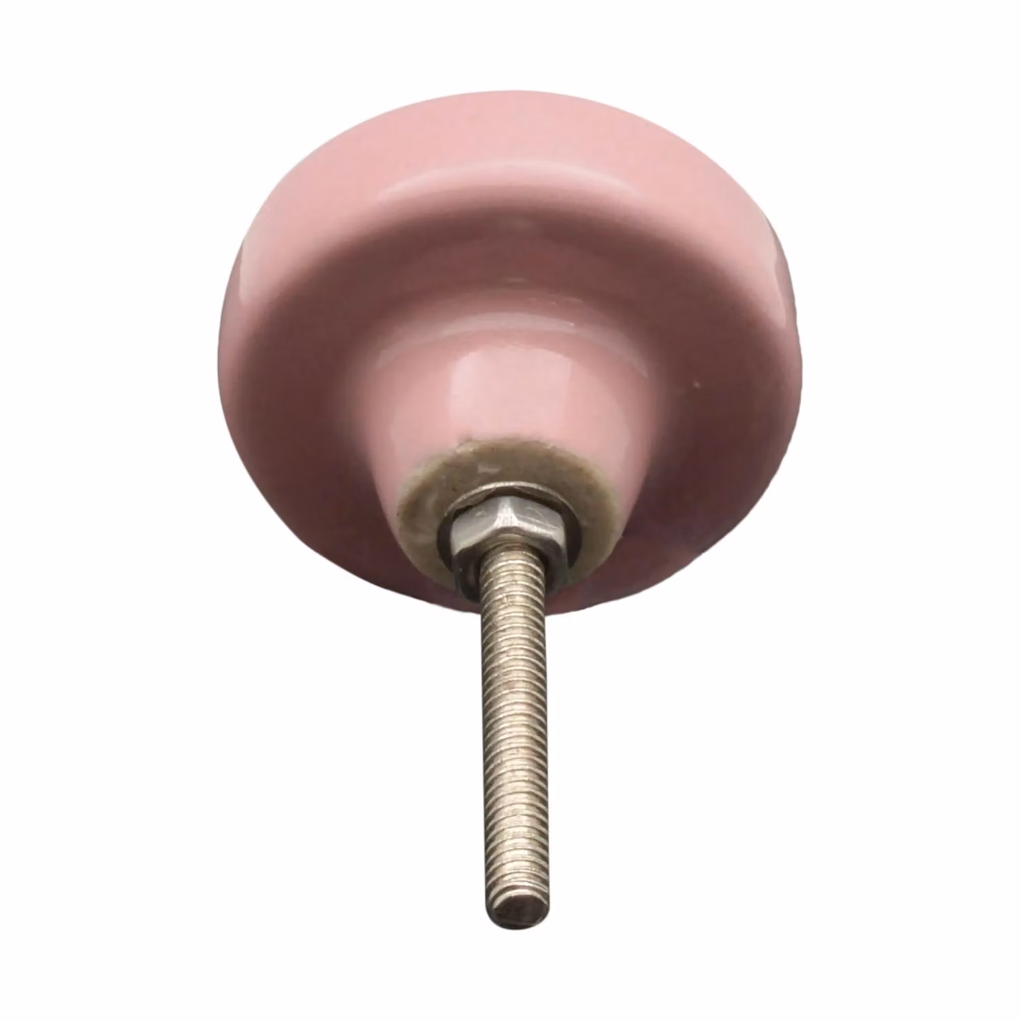 Nicola Spring Pink Polished Ceramic Button Cabinet Knobs, Pack of 6 – 2