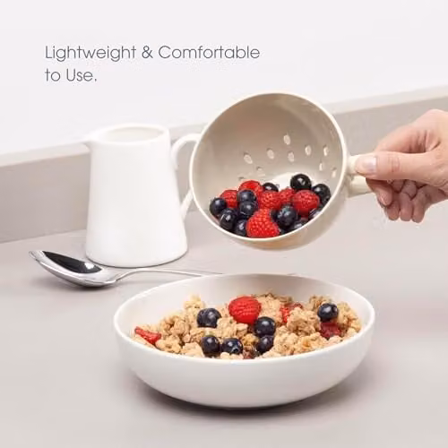 Zeal Melamine Berry Colander with Handles, Beige, 10 cm – 3