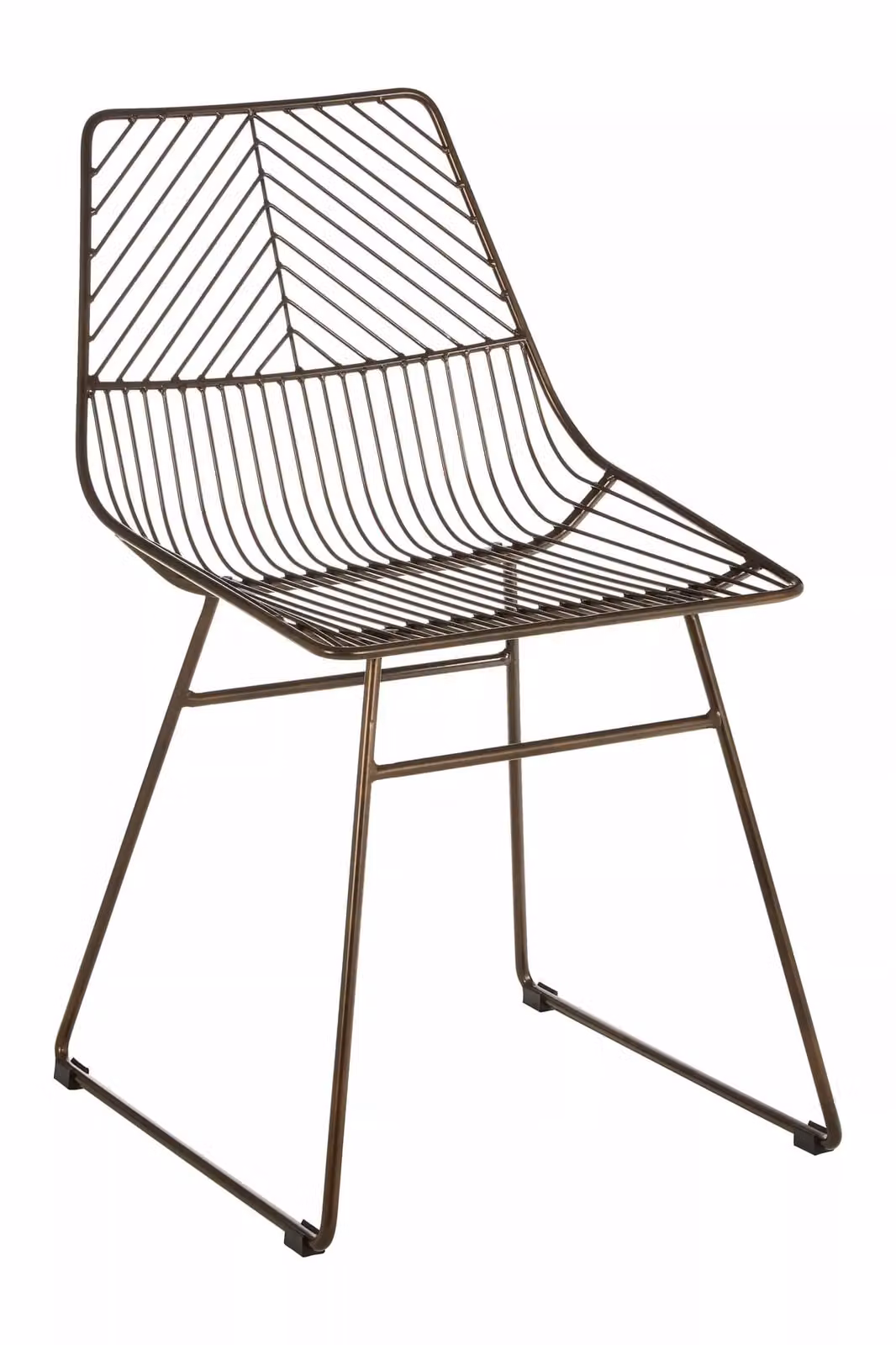 Orsina Brown Metal Wire Chair with Tapered Legs – 2