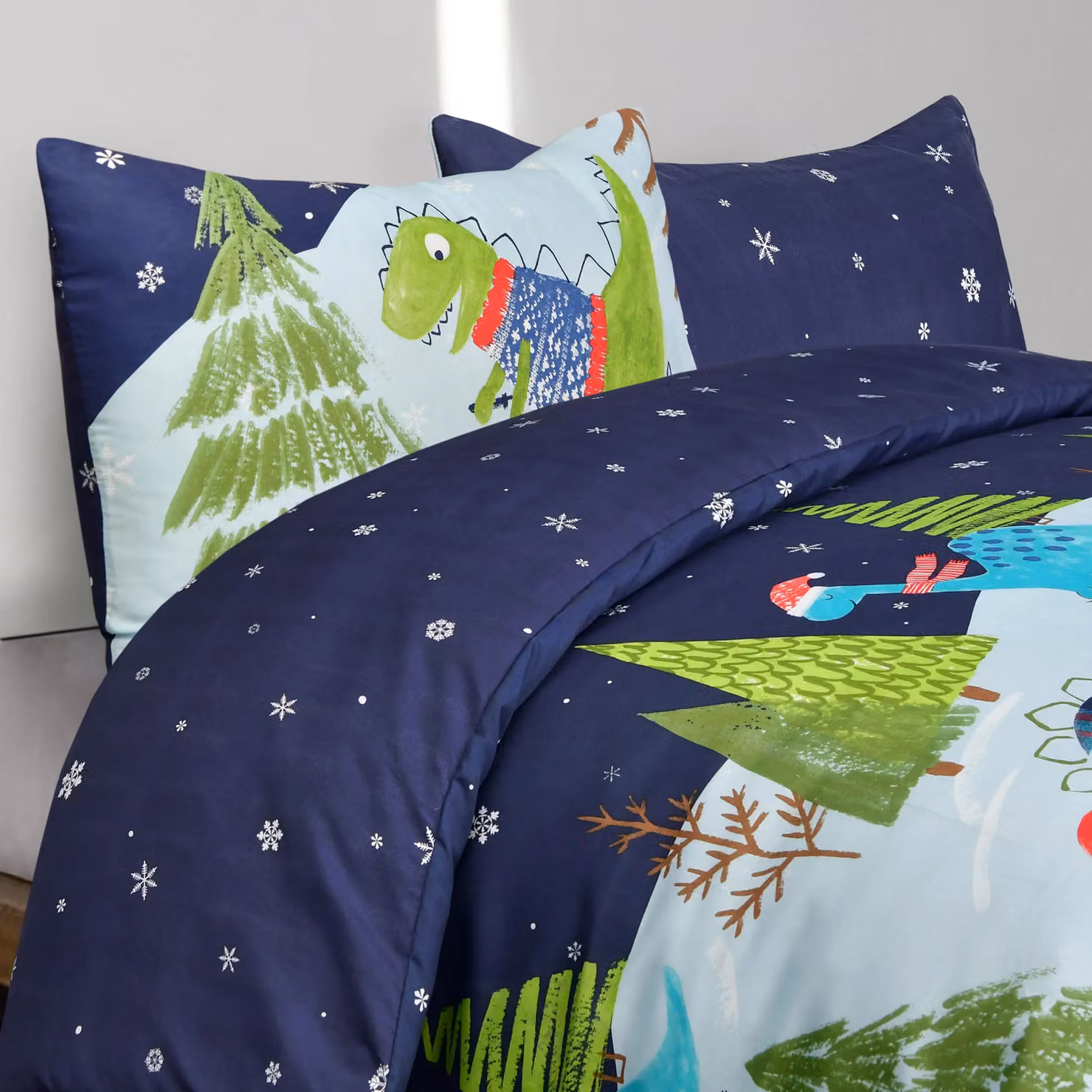 Smart Living Kids' Reversible Animal Graphic Duvet Cover, Pillowcase and Fitted Sheet Set, Blue, Single, W/D/H: 90 x 200 cm – 2