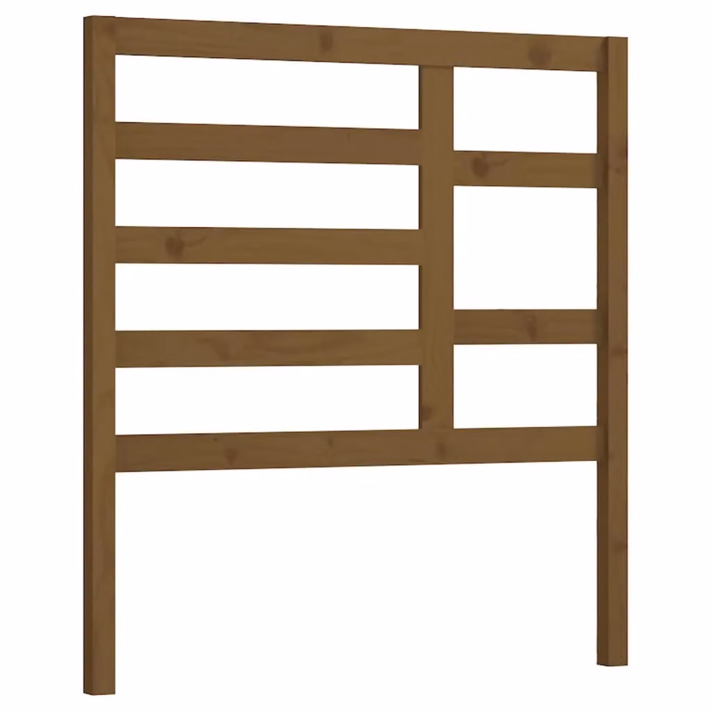 Berkfield Home Rustic Solid Wood Pine Bed Headboard in Honey Brown, W: 106 cm, D: 4 cm, H: 104 cm – 2