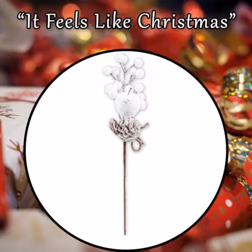 VFM e-Store White Christmas Party Decoration, 32 cm – 7