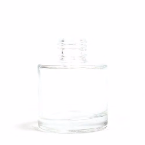 Ancient Wisdom Round Reed Diffuser Bottle, 50 ml, Clear and White
