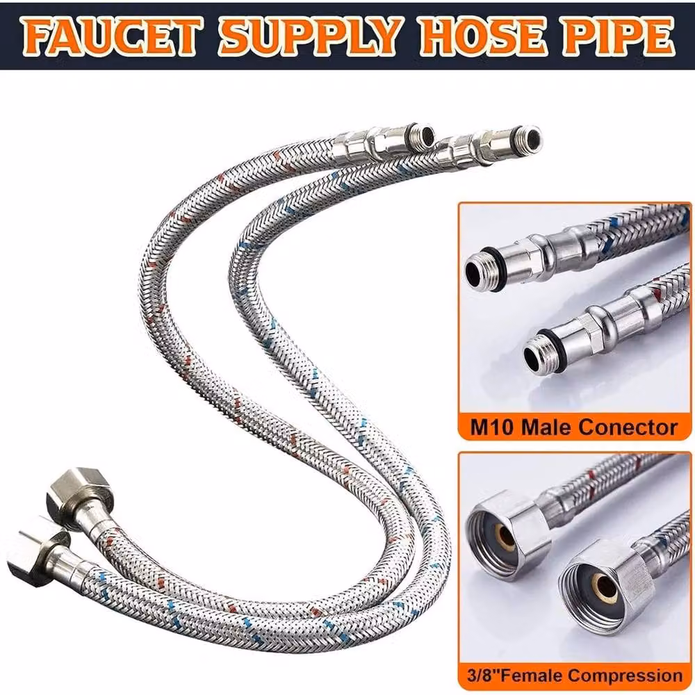 Pawnora M10 1/2 inch Basin Flexi Hose, 60 cm, Silver – 2