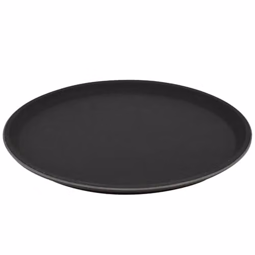Argon Tableware Black Round Non-Slip Serving Trays, Pack of 6, Diameter: 28 cm – 1