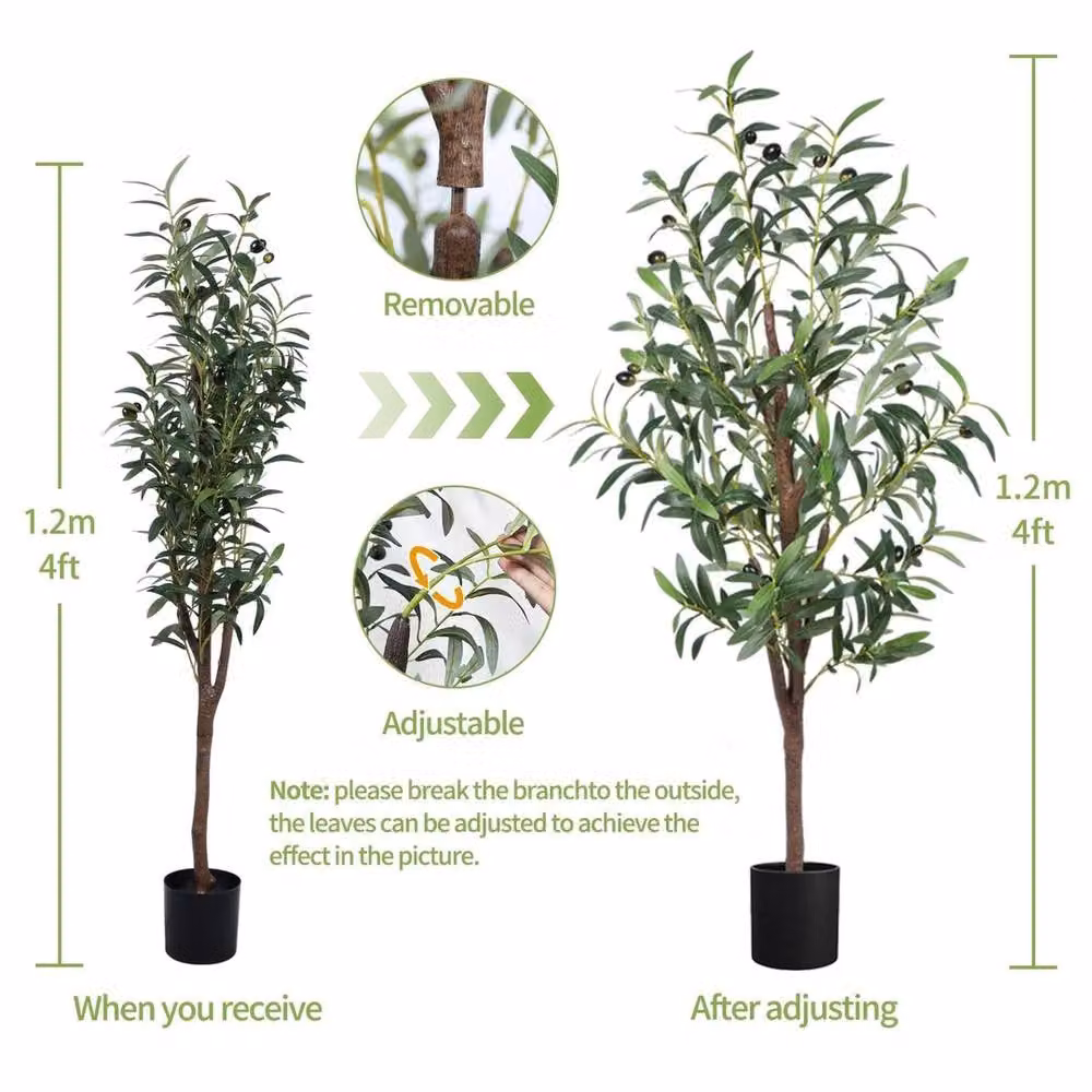 Nordara 4ft Realistic Artificial Olive Tree in Green – 2