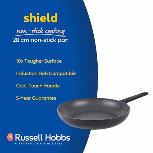 Russell Hobbs Shield Non-Stick Frying Pan, Black, Diameter: 28 cm – 2