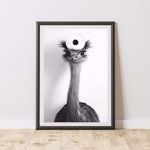 60 Second Makeover Emu Toilet Roll Animal Print Paper Poster, A4