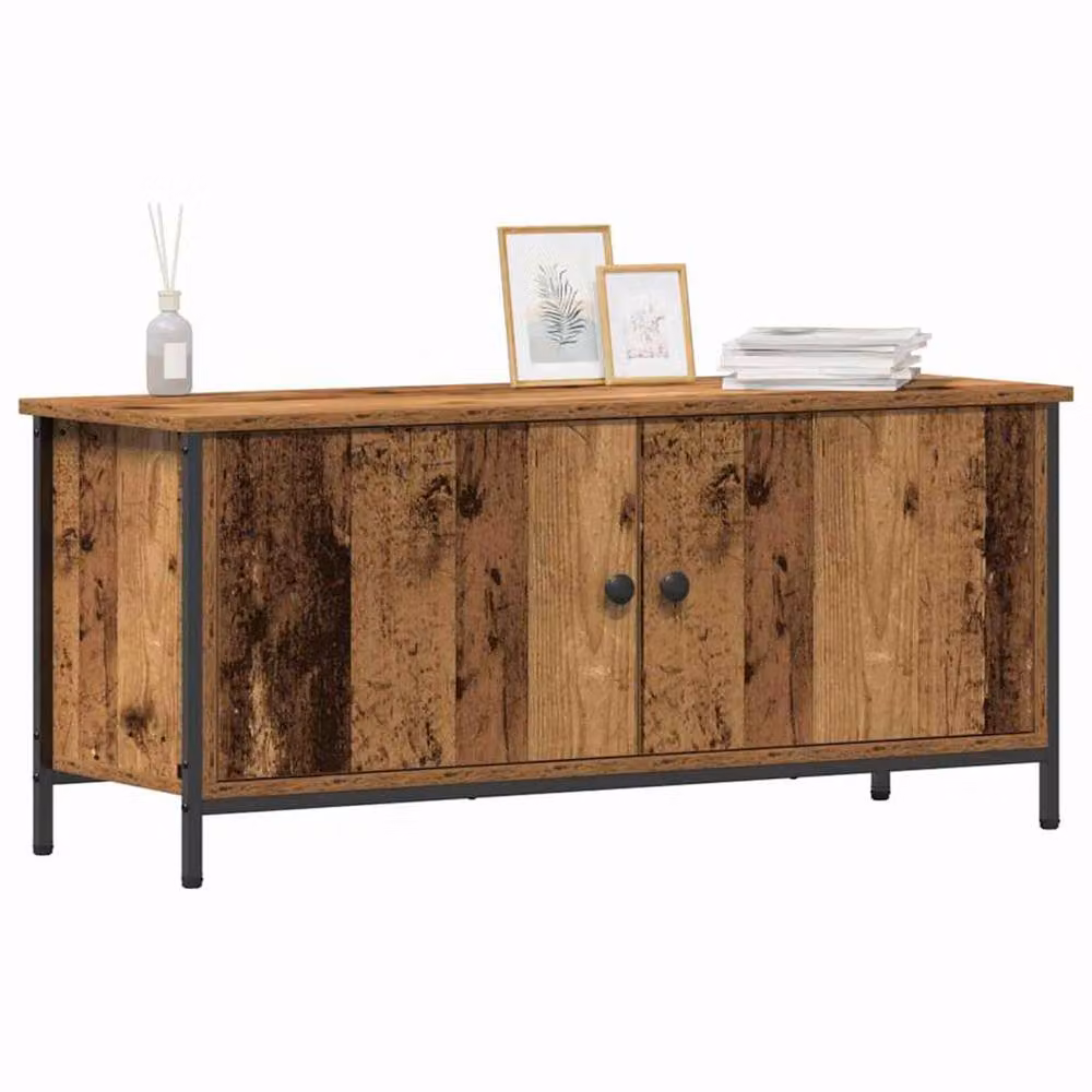 Berkfield Home Old Wood TV Unit in Brown, W/D/H: 102 x 35 x 45 cm – 3