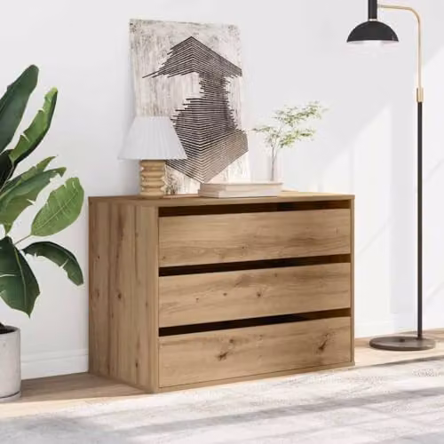 vidaXL Corner Chest of Drawers in Artisan Oak, Brown, W: 80 cm, D: 41 cm, H: 58 cm – 2