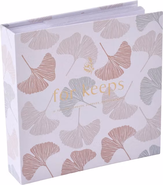 Lifeideas 200 Pocket 4x6 Photo Album with Ginkgo Leaf Cover in Pink