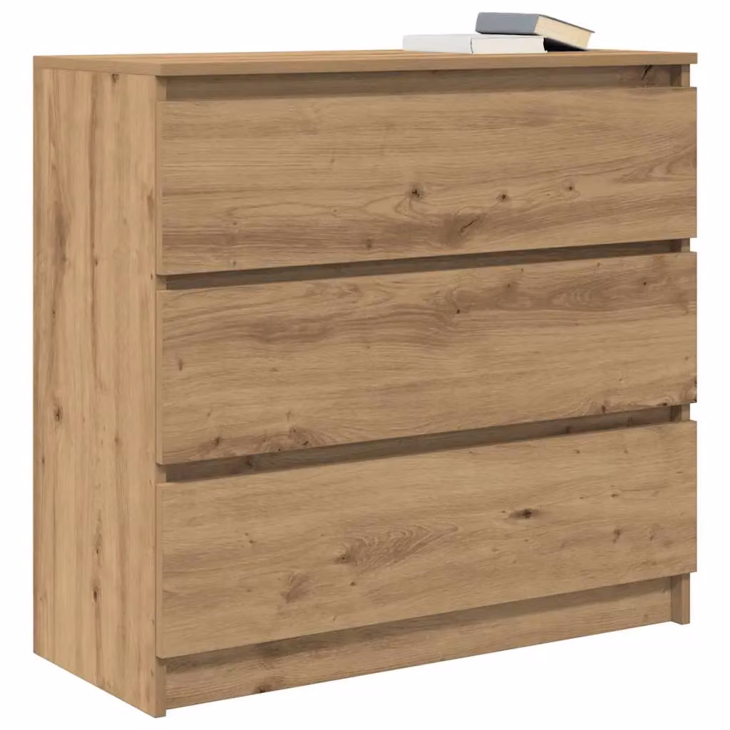 Berkfield Home Artisan Oak Sideboard in Brown, W/D/H: 80 x 35 x 76 cm – 2