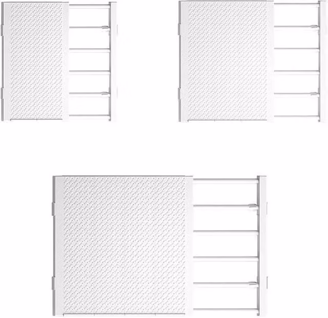 NESTLUNE White Cupboard Storage Shelves and Closet Cabinet Divider, W: 100 cm, D: 15 cm, H: 15 cm – 1