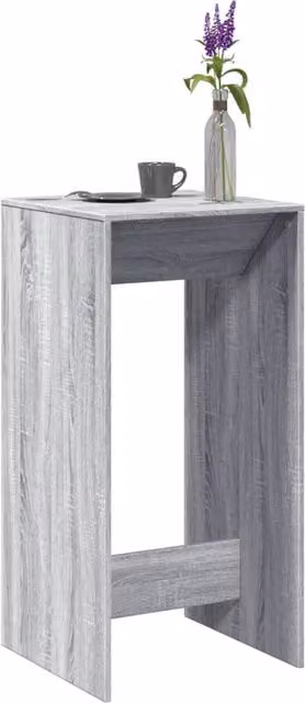 Berkfield Home Bar Table in Grey Sonoma, W: 51 cm, D: 50 cm, H: 103.5 cm – 1