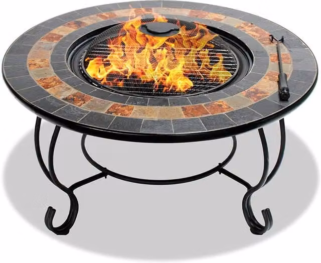Centurion Supports Dakota Multi-functional Fire Pit, BBQ, Ice Bucket and Table in Multicolour