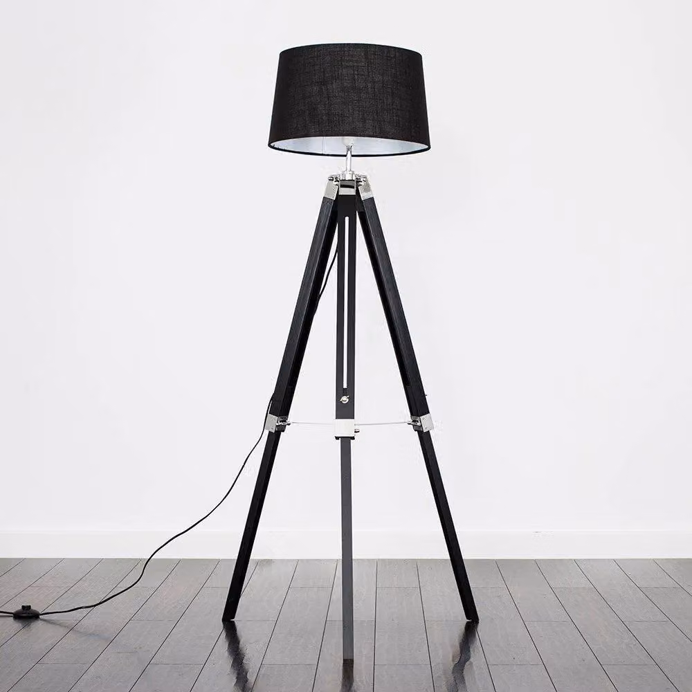 ValueLights Clipper Modern Black Floor Lamp with Cone Shade – 2