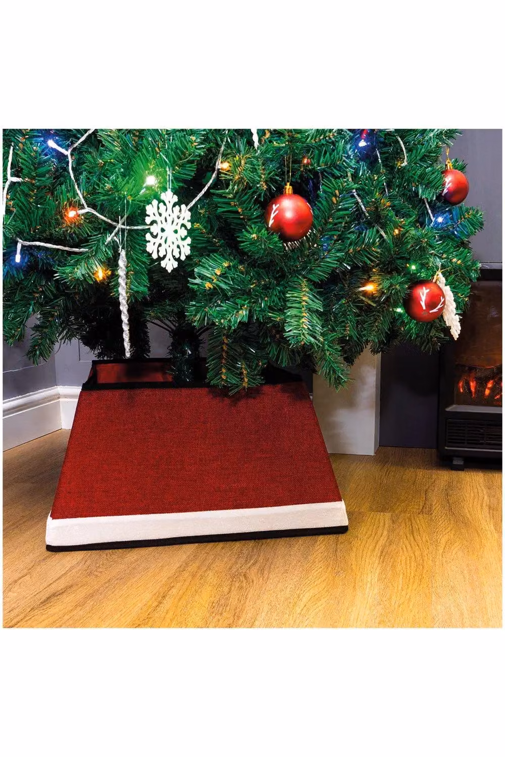 Netagon Father Christmas Style Christmas Tree Skirt in Red – 5
