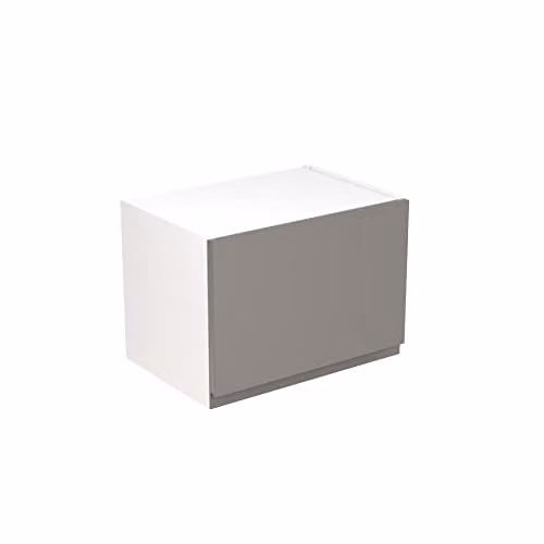 Kitchen Kit Dust Grey Gloss J-Pull Flatpack Bridging Wall Cabinet W/D/H: 50 x 36 x 33 cm