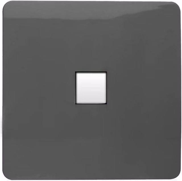 Trendi Switch 1 Gang RJ45 Cat 6 Flush Ethernet Socket in Grey
