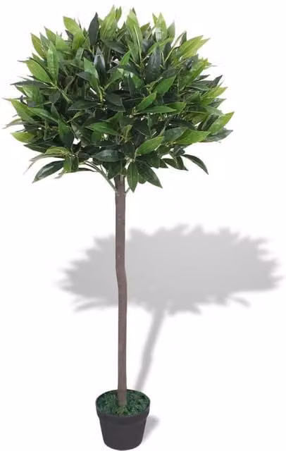 Berkfield Home Artificial Bay Tree Plant with Pot, Green, Height: 125 cm – 1