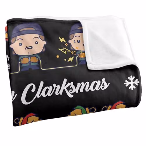 Warner Bros. Christmas Vacation Merry Clarkmas Super Soft Fleece Throw Blanket, Multicolour, W: 91 cm, D: 147 cm – 3