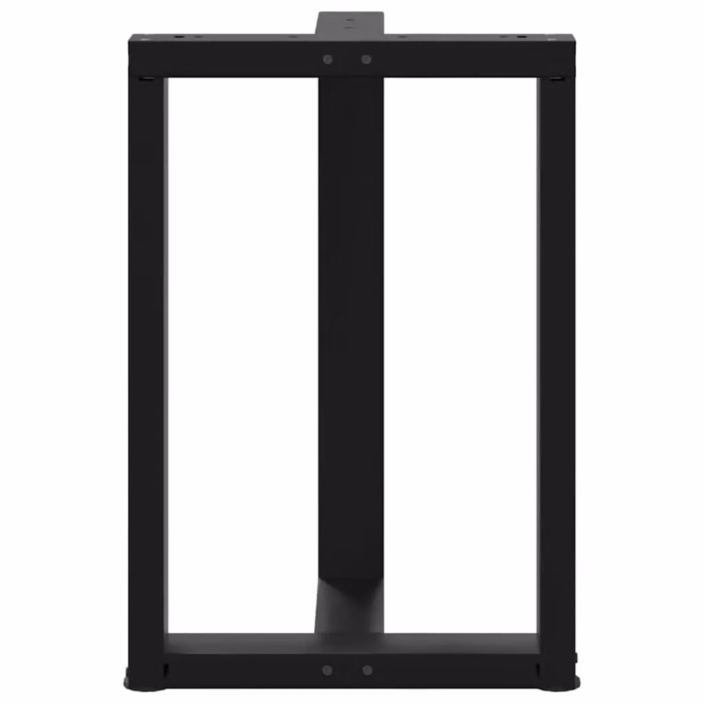 Berkfield Home T-Shaped Dining Table Legs, 2 Pieces, Black Steel, W: 60 cm, D: 35 cm, H: 72-73 cm – 4