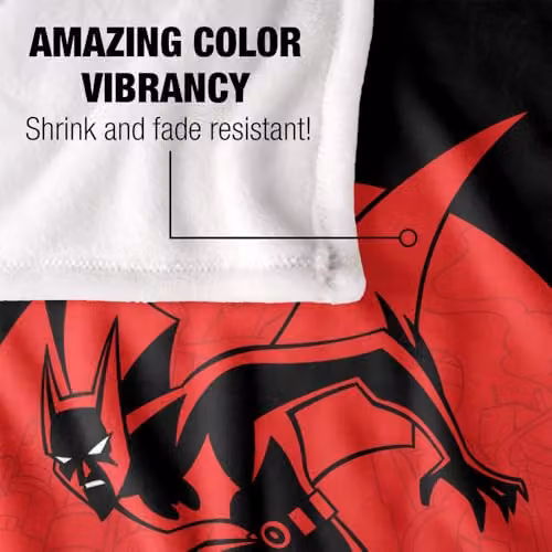 LOGOVISION Batman Beyond Perched Super Soft Fleece Throw Blanket, Multicolour, W: 91.44 cm x D: 91.44 cm – 3